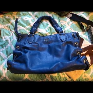 Michael kors blue leather bag